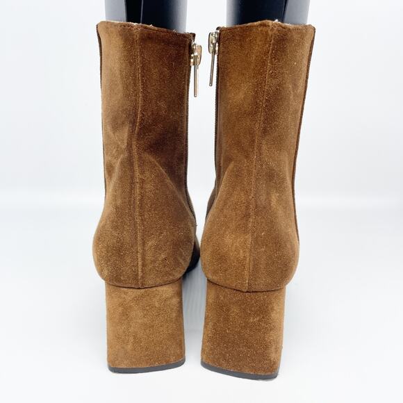 AGL Women's Mimma Brown Suede Pointed Toe Block Heel Ankle Boots EU 37 US 7 - Picture 4 of 15